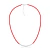 Choker de Prata Cristais Vermelho 40cm
