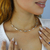 Choker de Prata Rígida Ondulada 40cm