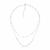 Choker de Prata Riviera Branca com Bolinhas 40cm