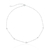 Choker de Prata Cinco Zircônias 36cm