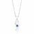 Colar de Prata 925 Menino Cravejado Zircônia Azul 45cm
