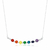 Colar de Prata Cristais Sete Chakras 45cm