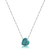 Colar de Prata Cristal Fusion Verde 40cm