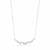 Colar de Prata Curvado Zircônias Brancas 45cm