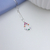 Colar de Prata Delicado Gota com Zircônias Coloridas 45cm
