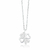 Colar de Prata Glamour Trevo Detalhe Cravejado 40cm