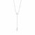 Colar de Prata Gravatinha Round Zircônia 40cm