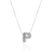 Colar de Prata Letra Inicial Cravejadas com Zircônias 45cm