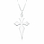 Colar de Prata Masculina Cruz Estilizada 50cm