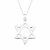 Colar de Prata Masculina Estrela de Davi 50cm