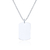 Colar de Prata Masculina Placa Tag Hexágono 60cm - For Men