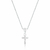 [Caixinha] Colar de Prata Mini Cruz Cravejada 45cm