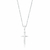 Colar de Prata Mini Cruz Lisa 45cm