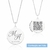 Colar de Prata Medalha Iniciais e QR code (Personalizável) 45cm