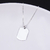Colar de Prata Masculina Placa Tag Hexágono 60cm - For Men