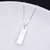 Colar de Prata Masculina Placa Tag Pequena 60cm - For Men