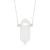 Colar de Prata Quartzo Branco 40cm - Coleção Essência