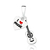 Colar de Prata Violão e Coração I Love Music 45cm