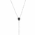 Colar de Prata Gravata Gota Zircônia Preto 45cm - Jana Taffarel