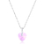 Colar de Prata Cristal Rosa Radiante 42cm: Perfeito para Noites Especiais com Elegância Duradoura
