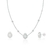 Conjunto de Prata Choker 40cm c/ Gota Brilhante - Coleção Noivas