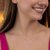 Conjunto de Prata Coração Rosa