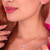 Conjunto de Prata Cravejado Rosa Escuro | Destaque-se com Estilo e Delicadeza