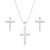Conjunto de Prata Cruz com Zircônia