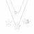 Conjunto de Prata Estrela Lisa