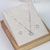 Conjunto de Prata Estrela Zircônia Branca