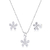 Conjunto de Prata Flor Cravejada