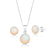 Conjunto de Prata Murano Branco