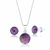 Conjunto de Prata Murano Roxo