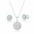 Conjunto de Prata Pavê Zircônia Branca