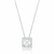 Conjunto de Prata Quadrado Branco Cravejado