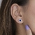 Conjunto de Prata Quadrado Cravejado Azul: Glamour para Ocasiões Especiais - comprar online