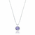 Conjunto de Prata Redondo Cristal Lilás