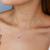 Conjunto de Prata Retangular Cristal Rosa Pink Cravejado
