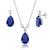 Conjunto Gota Cristalina Azul