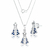 Conjunto Nossa Senhora Aparecida c/ Zircônias Azul