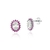 Conjunto Oval Zircônia Rosa