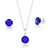 Conjunto Ponto de Cristal Azul Escuro