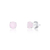 Kit Brincos de Prata Cristal Rosa e Flor