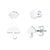 Kit Brincos de Prata Duo Nuvem e Guarda-Chuva