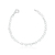Pulseira de Prata Coração Unidos 18cm