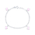 Kit Duas Pulseiras de Prata Borboleta e Coração 18cm: Elegância e Doçura
