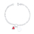 Kit Duas Pulseiras de Prata Vermelhas 18cm: Toque Charmoso e Elegante para seu Look!