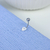 Piercing de Prata Para Umbigo Coração Cravejado