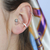 Piercing de Prata Pressão Aro Cravejado