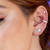 Piercing de Prata Pressão Brilhante